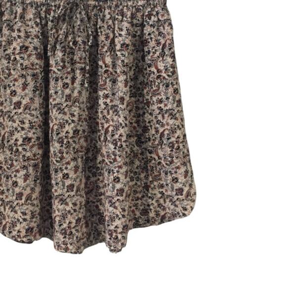 nwt Club Monaco Lyndon Silk Skirt size US 6 Russet Brown Rouge Print - Picture 6 of 7